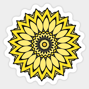 Yellow Kaleidoscope Sticker